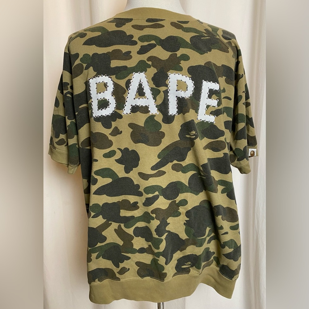 A Bathing Ape Bape Swarovski Crystal Camo Short Sleeve Men’s XL Sweater